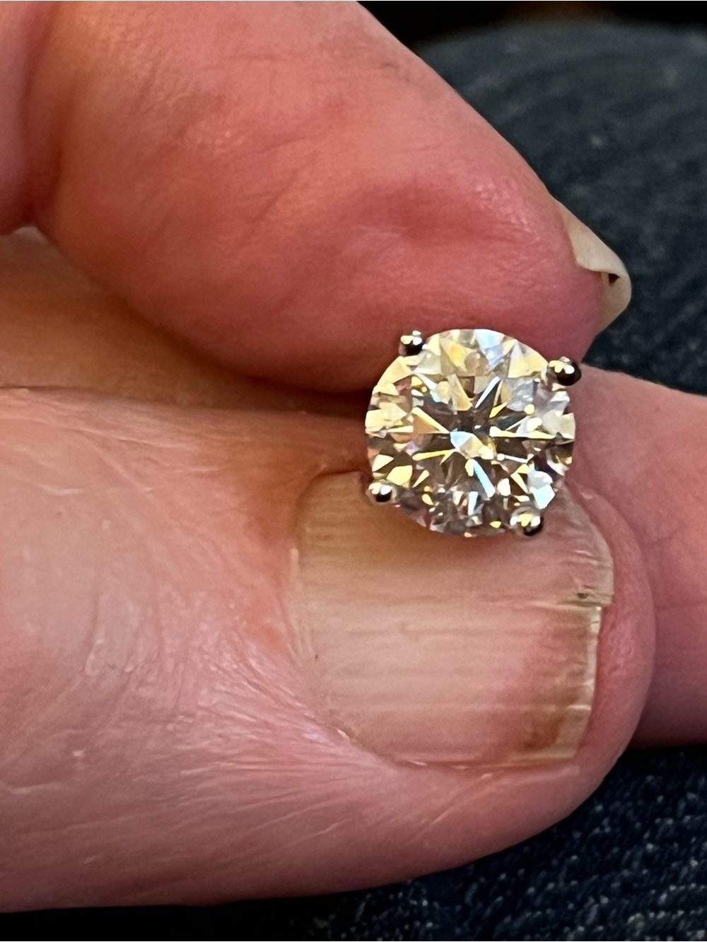 Sterling Silver Moissanite Stud Earrings